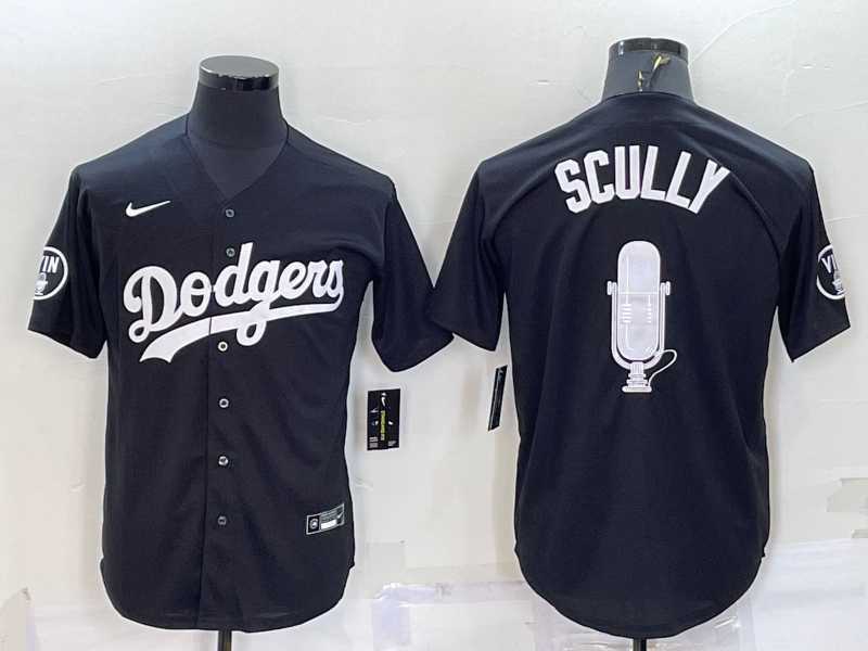Men%27s Los Angeles Dodgers #67 Vin Scully Black Stitched MLB Cool Base Fashion Jersey->new york mets->MLB Jersey
